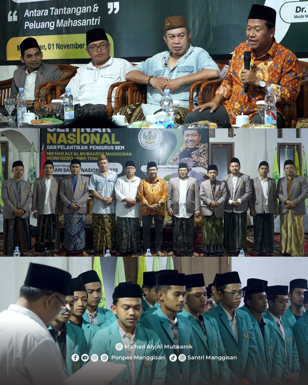 Seminar Nasional dan Pelantikan BEM Mahad Aly AlMubaarok Manggisan Wonosobo dalam Rangka Hari Santri